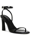 MADDEN GIRL Womens Black Patent Tasha Round Toe Stiletto Heeled Sandal 10 M