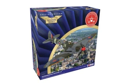 ARCHIVO DE AVIACIÓN CORGI SUPERMARINE SPITFIRE T9 PV202/JW G-GCCA A29204 Foto 1 de 4