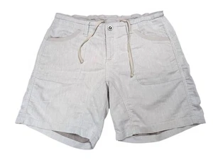 Kuhl Cabo Shorts Women Sz 10 Light Gray Cotton Poly Linen Blend UPF 50+ Hiking - Bild 1 von 13