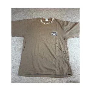 VINTAGE Banana Beach Tahiti Shirt Mens XL Brown Tribal Manta Ray Graphic Tee - Picture 1 of 8