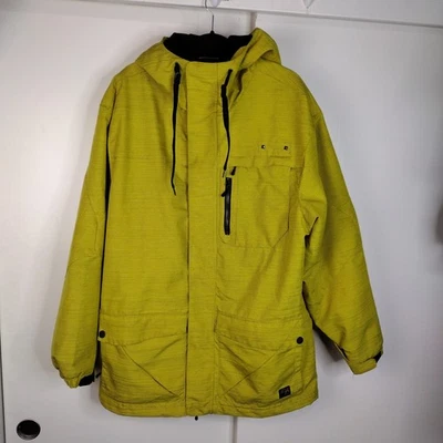 Chaqueta de esquí de nieve con guante corporal vintage para hombre talla XL amarillo fluorescente gris impermeable Foto 1 de 4