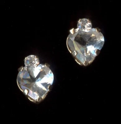 Nuevos aretes de oro amarillo macizo de 10 quilates con piedras preciosas de aguamarina azul corazón de 5 mm -ln Foto 1 de 2