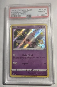 Hatenna SV054/SV122 Holo Pokemon Shining Fates PSA 10 GEM MINT FREE Shipping - Picture 1 of 2
