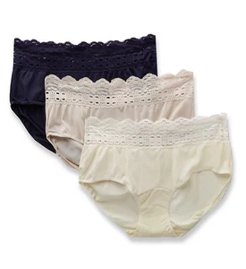 Olga 913J3 Secret Hug Scoop Hipster Panty - 3 Pack - Picture 1 of 3