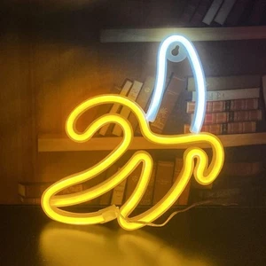 QiaoFei LED Banana Neon Sign Lights Kid's Gift Hanging Decorative As Picture - Picture 1 of 12