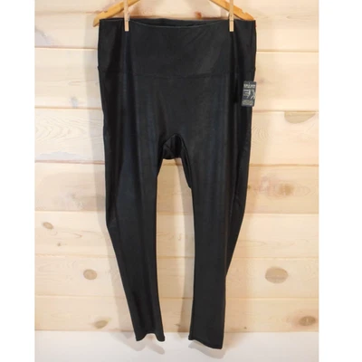 DG2 Diane Gilman size 1X Tall Slim Sleek Coated Knit Legging Solid Black NWT - Image 1 of 4