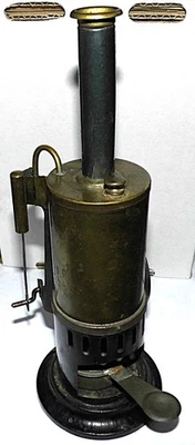 UNKNOWN MANUFACTURER VERTICAL LIVE STEAM BOILER WITH SINGLE CYLINDER & FLYWHEEL - Image 1 of 4