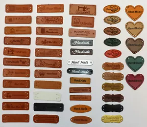 Label Approach Label Leather "HANDMADE" Large Selection Sewing Hobby DIY - Picture 1 of 201