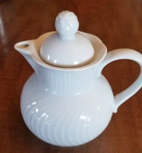 Dansk White "Blanc" Creamer Small Teapot 5" Tall EUC Free Shipping - Picture 1 of 8