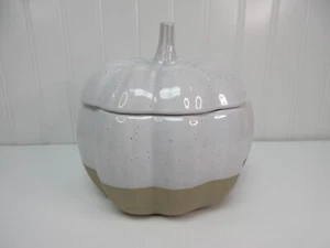 Tarro de galletas Better Homes & Gardens arcilla expuesta calabaza gres mesa blanco - Imagen 1 de 10