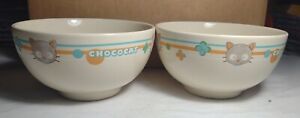 2 Bowls ChocoCat Ceramic Bowl Sanrio 2003
