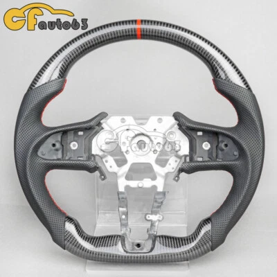 Volante de fibra de carbono real para Infiniti Q50 Q60 2019-2020 con calefacción Foto 1 de 4