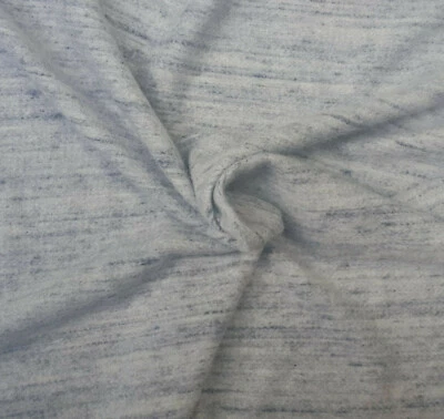 Cotton Rich Fleece Knit Fabric by the Yard Denim Streaks 10/18 [Hoodie, Zip Up] - Image 1 of 4