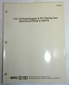 Tamiya/MRC RC Buggies & Race Cars Specifications & Parts Reference Book X-9999 - Picture 1 of 14