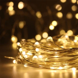 LED String Copper Wire Fairy Lights 2M 3M 5M Battery Powered Waterproof 20 50LED - Picture 1 of 21