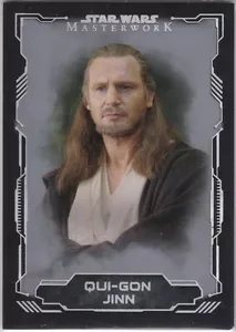STAR WARS 2016 TOPPS MASTERWORK SILVER PARALLEL BASE 33 QUI-GON JINN 48/99 - Picture 1 of 2