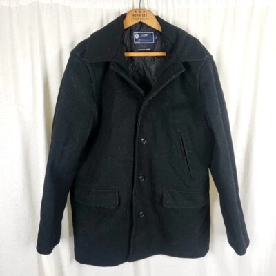 JCrew Stadium Cloth University Jacket Wool Quilted Liner Peacoat Coat Mens sz L - Image 1 of 4