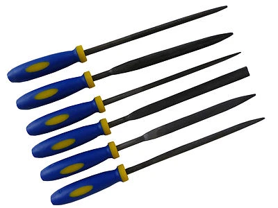 6 tlg  Feilen Set Schlüsselfeile Minifeilen Set vierkant dreikant rund flach - Bild 1 von 2