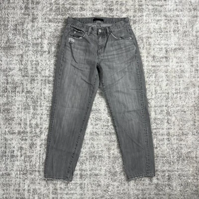 UNIQLO Jeans 25x27 Gray Stretch Regular Fit Tapered Casual Distressed Faded - Image 1 of 4