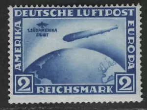 $Germany Sc#C38 M/NH/F-VF Zeppelin stamp, signed, Cv. $1300 - Picture 1 of 2