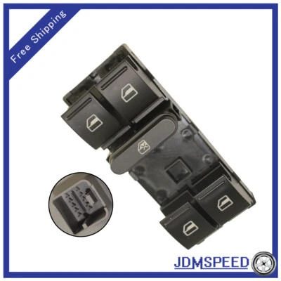 INTERRUPTOR DE CONTROL DE VENTANA ELÉCTRICA MAESTRO LADO DEL CONDUCTOR PARA JETTA GOLF GTI PASSAT 2005-17 Foto 1 de 4