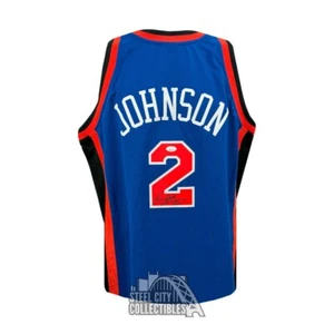 Larry Johnson Autographed New York Blue Mitchell & Ness Jersey - JSA (XL) - Picture 1 of 2