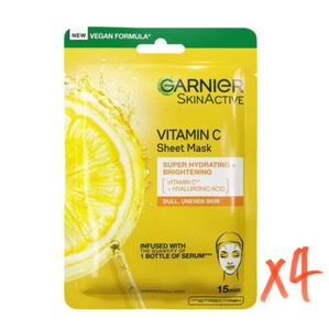 Garnier Hydra Bomb Vitamin C Brightening & Hydrating Sheet Mask X4 Sheets - Picture 1 of 1