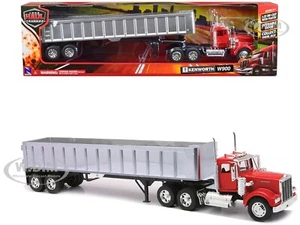 KENWORTH W900 FRAMELESS DUMP TRUCK RED 1/32 DIECAST MODEL BY NEW RAY 13773 - Picture 1 of 1