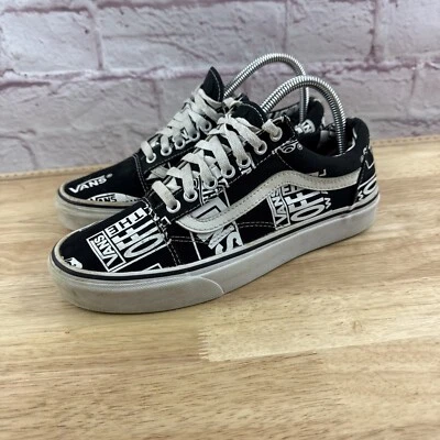 Raro Vans Old Skool Off The Wall Logo Negro Blanco Zapatos de Monopatín M 7.5 WM 9 Foto 1 de 4