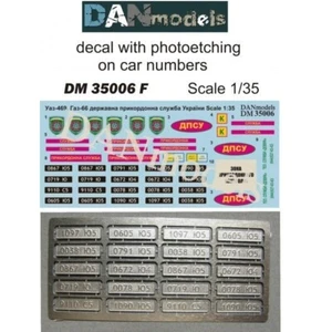 Decal with Photoetching on Car Numbers in Box Dan Models 35006F - Scale kit 1:35 - Picture 1 of 12