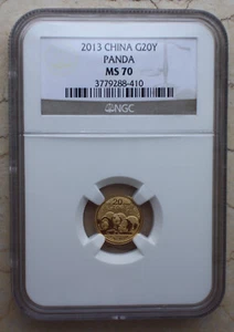 NGC MS70 2013 China 1/20oz Gold Panda Coin - Picture 1 of 2
