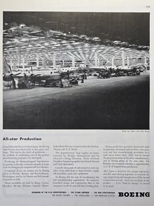 Planta de montaje Boeing B-29 Superfortress proveedores motores aviones anuncio impreso 1945 - Imagen 1 de 4