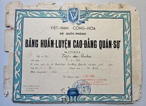 Südvietnam DOD Militärzertifikat 1958 - Bild 1 von 2