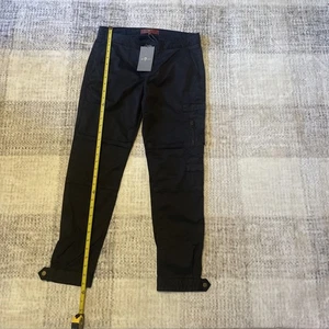 New Girls Jeans Skinny 7 for all mankind 25 Black Cargo Crop Pants Maggee Youth - Picture 1 of 10