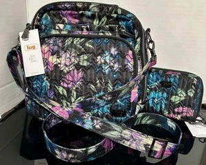 Lug Bloom Black Ranger Convertible Crossbody Bag & Rodeo Wristlet Wallet Set NWT - Picture 1 of 10