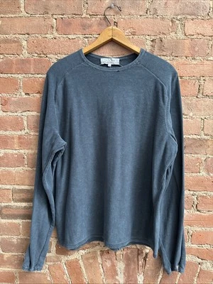 Rag & Bone Men's Raglan Sweater, Size Large, Teal Blue 100% Cotton - Image 1 of 4