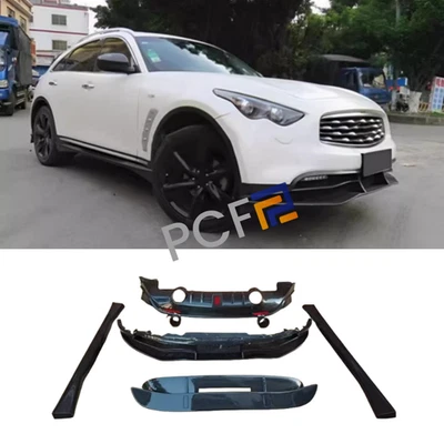 Kit de parachoques pequeño de carbono real para Infiniti FX35 FX37 QX70 2009-2015 estilo Vettel Foto 1 de 4