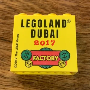 LEGO Brick 2 x 4 x 3 LEGOLAND Dubai 2017 Factory Pattern RARE - Picture 1 of 6