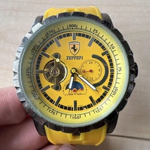 Ferrari Yellow Rubber Belt Watch - Picture 1 of 4