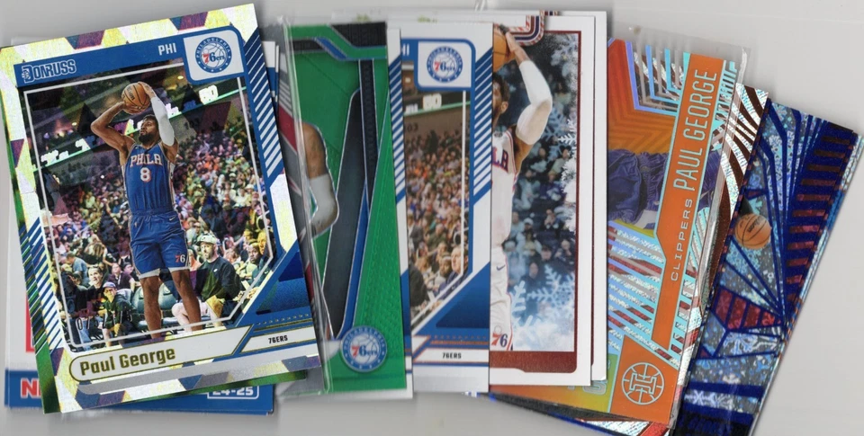 Лот товаров Paul George 17 карт основание/параллели/вставки Philly 76ers - Изображение 1 из 4