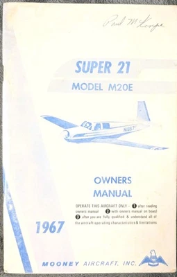 Mooney Super 21 M20E 1967 manual del propietario + libro magnético Bendix Aircraft 1954 Foto 1 de 4
