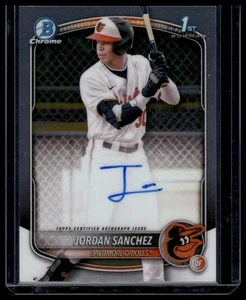 Autógrafo Bowman Chrome Prospect 2025 - CPA-JOS Jordan Sanchez Orioles (1er, AU) - Imagen 1 de 2