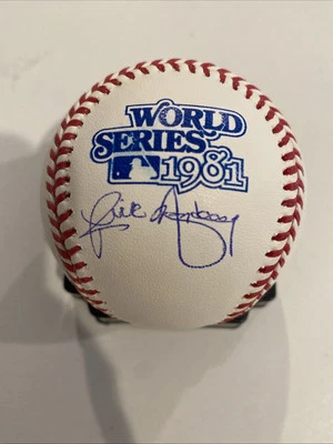 Rick Monday Signed 1981 WS ROMLB Baseball Autographed Auto PSA - Image 1 of 3