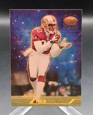 1998 Topps NFL Stars GOLD Jerry Rice 49ERS #75 Football Numbered Card #1637/1999 - Image 1 of 2