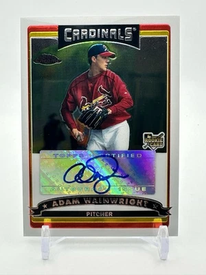 2006 TOPPS CHROME ADAM WAINWRIGHT #334 RC AUTO ST.LOUIS CARDINALS - Image 1 of 2