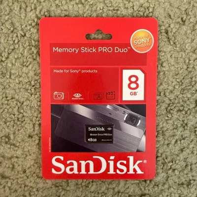 SanDisk 8GB Memory Stick PRO Duo PSP Memory Card Sony Camera - Image 1 of 3