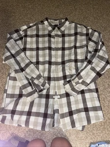 GAP Hombre XL Botones Beige y Marrón Patrón - Imagen 1 de 5