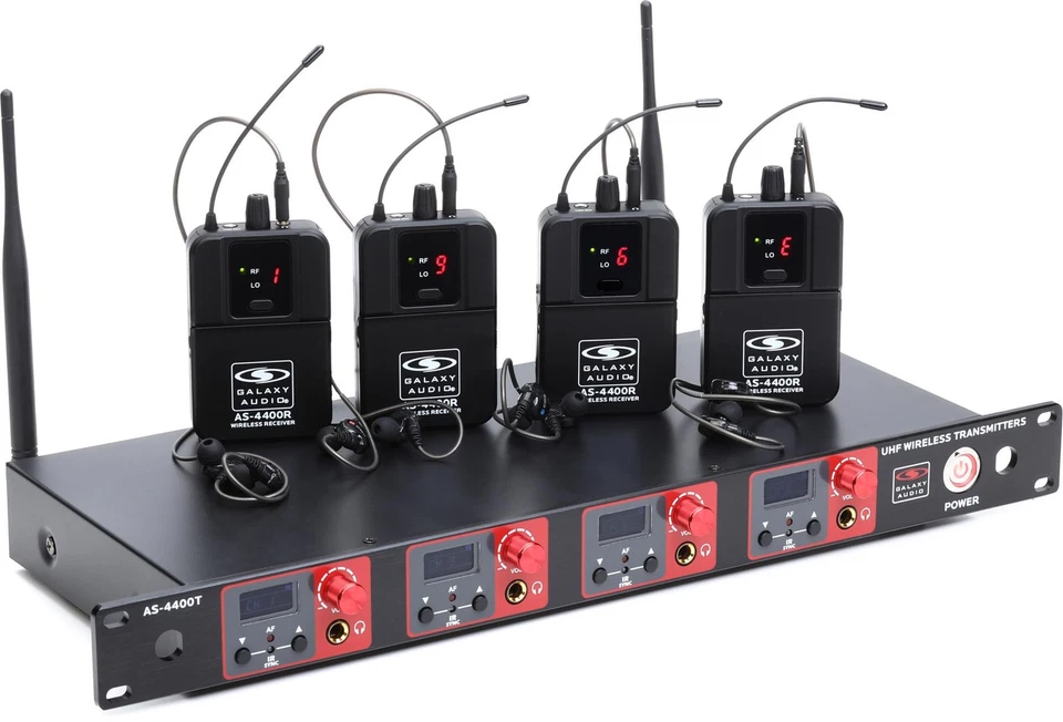 Galaxy Audio AS-4400 Quad UHF Wireless In-ear Monitoring System - M3 - Image 1 of 1