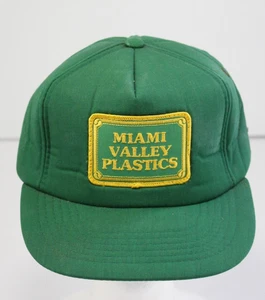 Miami Valley Plastics Trucker Hat Green Ohio Made in USA Patch Vintage - Picture 1 of 7