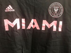 NWT Adidas MLS Inter Miami CF T-shirt Black/White/Pink Size Mens XXL 3720A